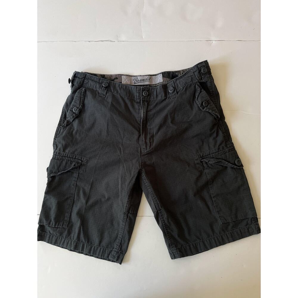 Brandit Shorts Mens 3XL Black Cargo 12 Inseam Adjustable Pockets Casual Army